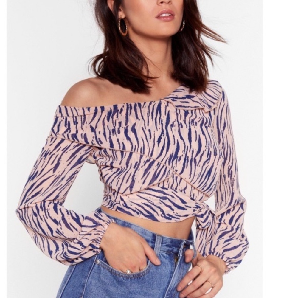 COPY - NastyGal zebra crop